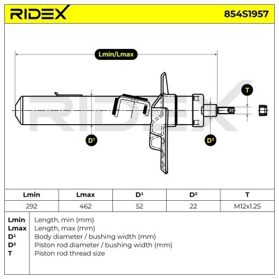 Amortyzator RIDEX 854S1957 854S1957 - foto 7