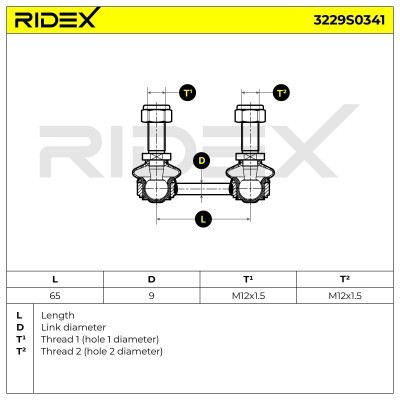 Łącznik Stabilizatora RIDEX 3229S0341 3229S0341 - foto 6