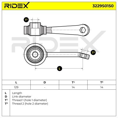 Łącznik Stabilizatora RIDEX 3229S0150 3229S0150 - foto 5