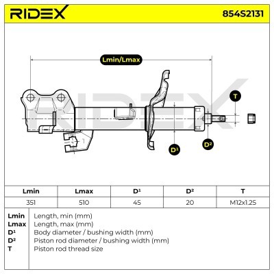 Amortyzator RIDEX 854S2131 854S2131 - foto 8