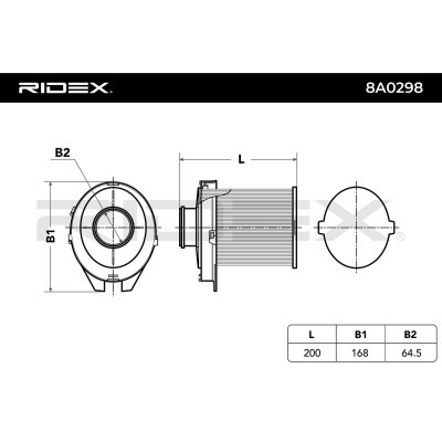 Filtr Powietrza RIDEX 8A0298 8A0298 - foto 5