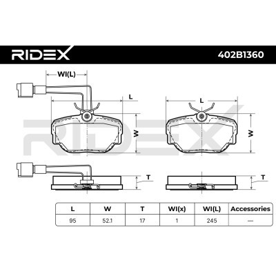 Klocki hamulcowe RIDEX 402B1360 402B1360 - foto 6