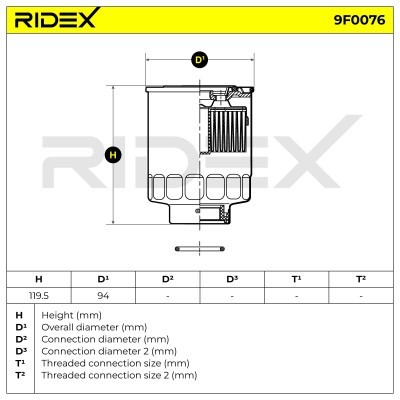 Filtr Paliwa RIDEX 9F0076 9F0076 - foto 5