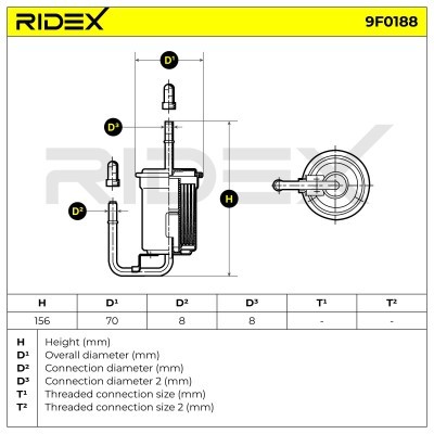 Filtr Paliwa RIDEX 9F0188 9F0188 - foto 5