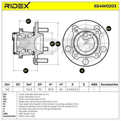 Łożysko Koła RIDEX 654W0203 654W0203 - foto 7