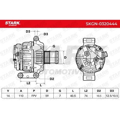 Alternator Stark SKGN-0320444 SKGN-0320444 - foto 5