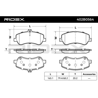 Klocki hamulcowe RIDEX 402B0564 402B0564 - foto 7