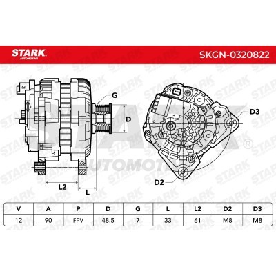 Alternator Stark SKGN-0320822 SKGN-0320822 - foto 8