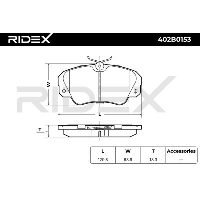 Klocki hamulcowe RIDEX 402B0153 402B0153 - foto 4