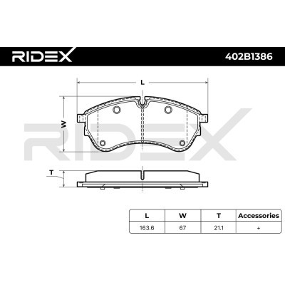 Klocki hamulcowe RIDEX 402B1386 402B1386 - foto 7