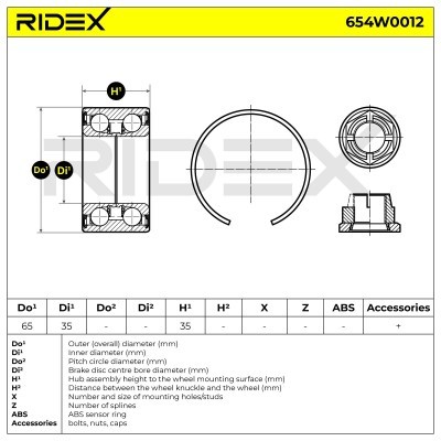Łożysko Koła RIDEX 654W0012 654W0012 - foto 5