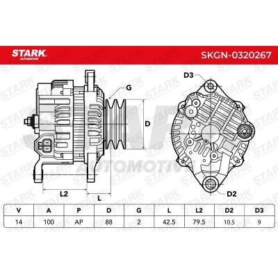 Alternator Stark SKGN-0320267 SKGN-0320267 - foto 5