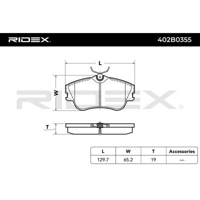 Klocki hamulcowe RIDEX 402B0355 402B0355 - foto 4