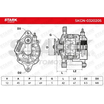 Alternator Stark SKGN-0320205 SKGN-0320205 - foto 5