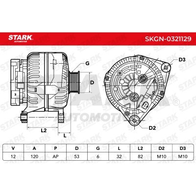 Alternator Stark SKGN-0321129 SKGN-0321129 - foto 7