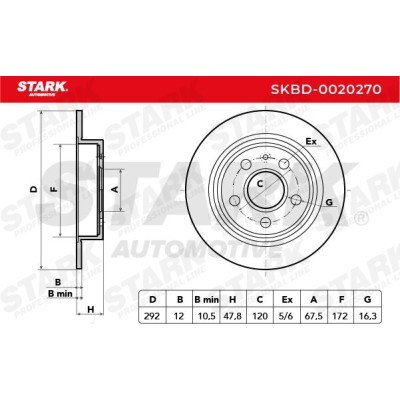 Tarcza hamulcowa Stark SKBD-0020270 SKBD-0020270 - foto 5
