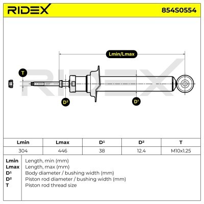 Amortyzator RIDEX 854S0554 854S0554 - foto 3
