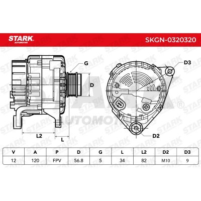 Alternator Stark SKGN-0320320 SKGN-0320320 - foto 6
