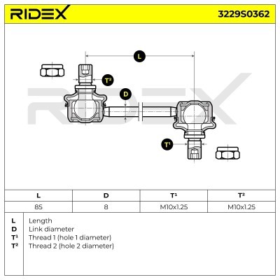 Łącznik Stabilizatora RIDEX 3229S0362 3229S0362 - foto 6