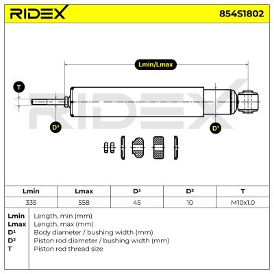 Amortyzator RIDEX 854S1802 854S1802 - foto 6