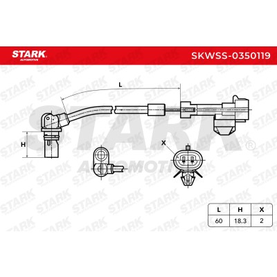 Czujnik ABS Stark SKWSS-0350119 SKWSS-0350119 - foto 3