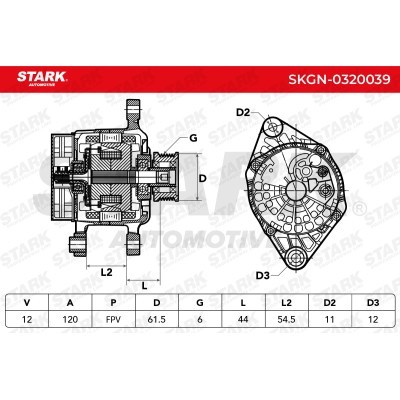Alternator Stark SKGN-0320039 SKGN-0320039 - foto 7