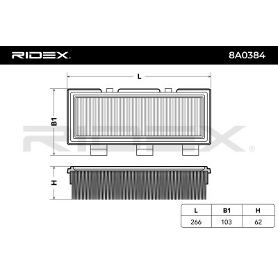Filtr Powietrza RIDEX 8A0384 8A0384 - foto 3