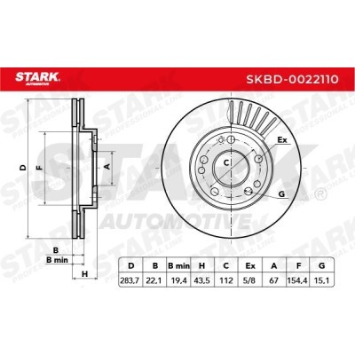 Tarcza hamulcowa Stark SKBD-0022110 SKBD-0022110 - foto 5