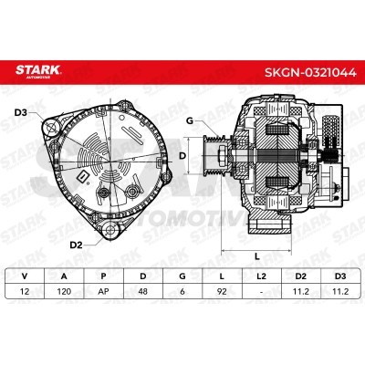 Alternator Stark SKGN-0321044 SKGN-0321044 - foto 6