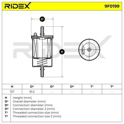 Filtr Paliwa RIDEX 9F0199 9F0199 - foto 6