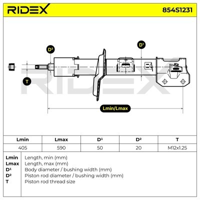 Amortyzator RIDEX 854S1231 854S1231 - foto 5