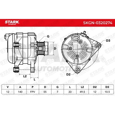 Alternator Stark SKGN-0320274 SKGN-0320274 - foto 5