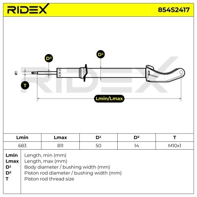 Amortyzator RIDEX 854S2417 854S2417 - foto 8