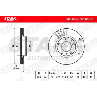 Tarcza hamulcowa Stark SKBD-0023007 SKBD-0023007 - foto 5