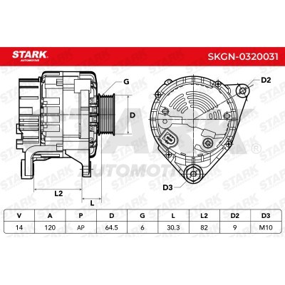Alternator Stark SKGN-0320031 SKGN-0320031 - foto 7
