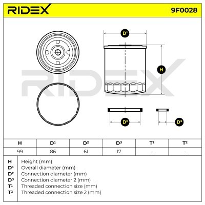 Filtr Paliwa RIDEX 9F0028 9F0028 - foto 5