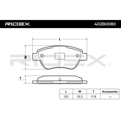 Klocki hamulcowe RIDEX 402B0080 402B0080 - foto 3