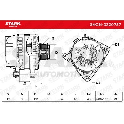 Alternator Stark SKGN-0320757 SKGN-0320757 - foto 7