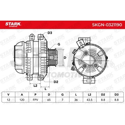 Alternator Stark SKGN-0321190 SKGN-0321190 - foto 7