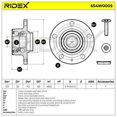 Łożysko Koła RIDEX 654W0005 654W0005 - foto 6