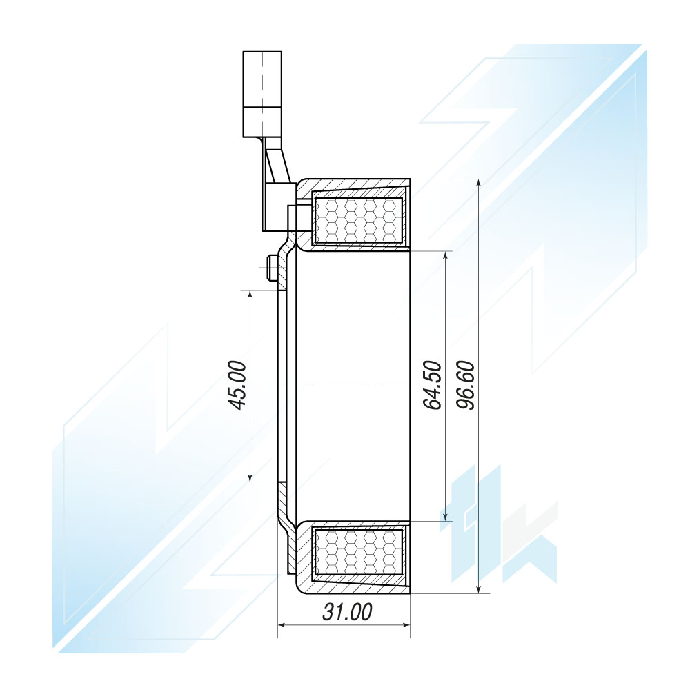 Elektromagnes Sprężarki Klimatyzacji VISTEON HCC VS-16 Ford, 12V 116VVS6200 - foto 3
