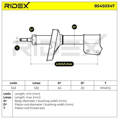 Amortyzator RIDEX 854S0347 854S0347 - foto 5