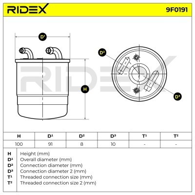 Filtr Paliwa RIDEX 9F0191 9F0191 - foto 4