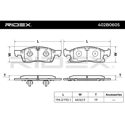 Klocki hamulcowe RIDEX 402B0605 402B0605 - foto 7