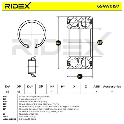Łożysko Koła RIDEX 654W0197 654W0197 - foto 7
