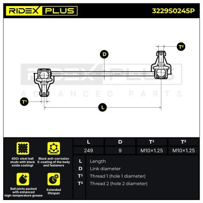 Łącznik Stabilizatora RIDEX 3229S0245P 3229S0245P - foto 7