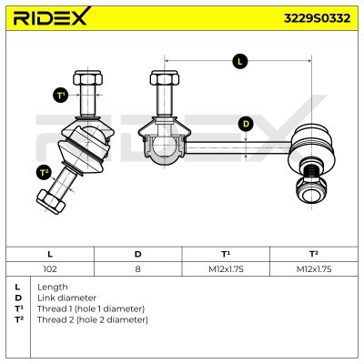 Łącznik Stabilizatora RIDEX 3229S0332 3229S0332 - foto 6