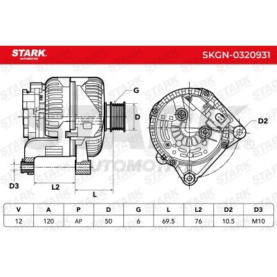 Alternator Stark SKGN-0320931 SKGN-0320931 - foto 5