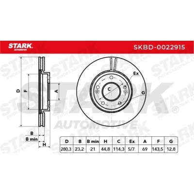 Tarcza hamulcowa Stark SKBD-0022915 SKBD-0022915 - foto 7