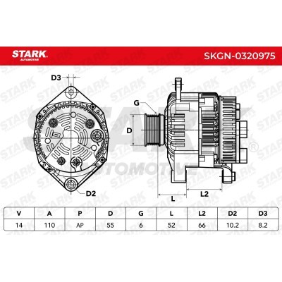 Alternator Stark SKGN-0320975 SKGN-0320975 - foto 5